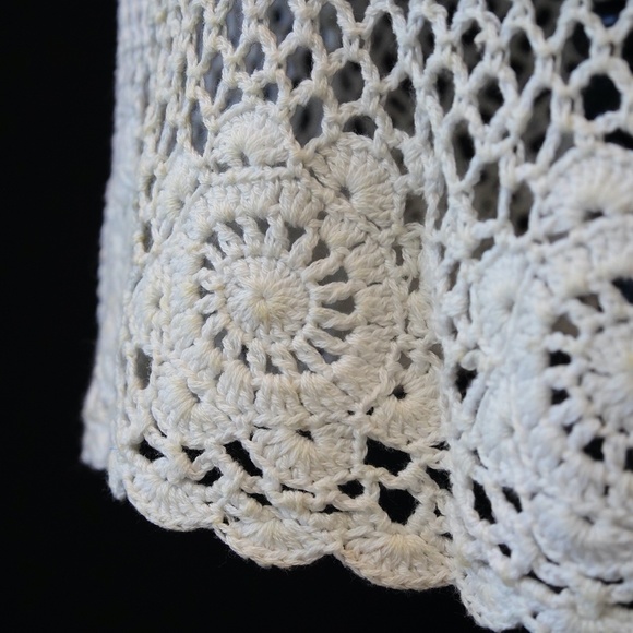 Boho Crochet Swim Coverup - White - Picture 5 of 6